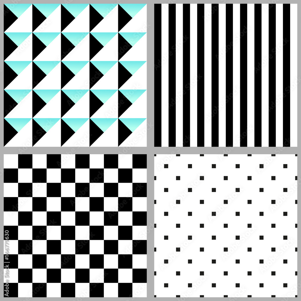 Cute 80's style seamless geometric pattern Cute 80's style seamless geometric pattern