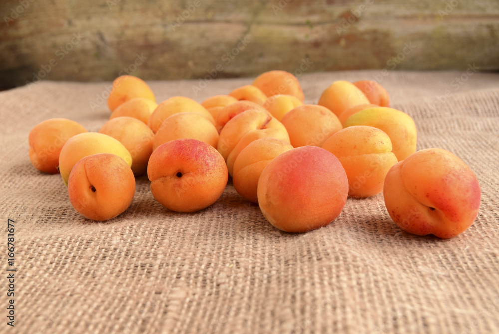 Apricots are on a table. Fruit are fresh, juicy, mature, . Apricots are on a table. Fruit are fresh, juicy, mature, .