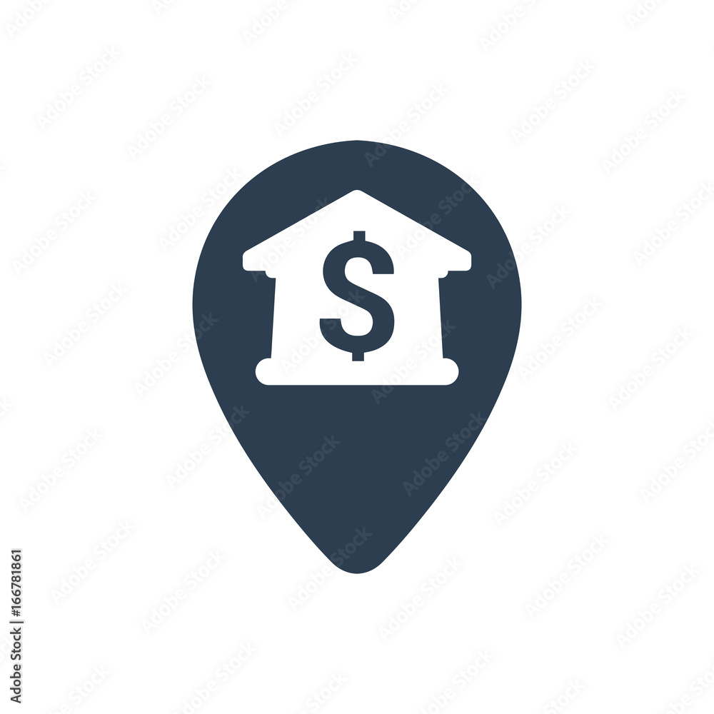 Bank Location Icon Bank Location Icon