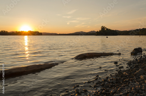 summer sunset scene by Danube