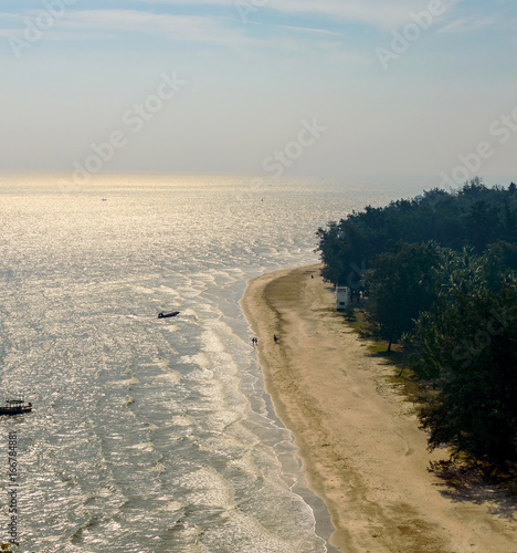 Tropical white sand beach in Khao Sam Roi Yot National Park  Thailand