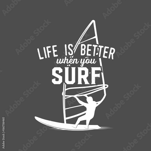 windsurfing badge and logo