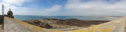 Fort National Saint Malo Bretagne Océan Atlantique Vue Panoramique