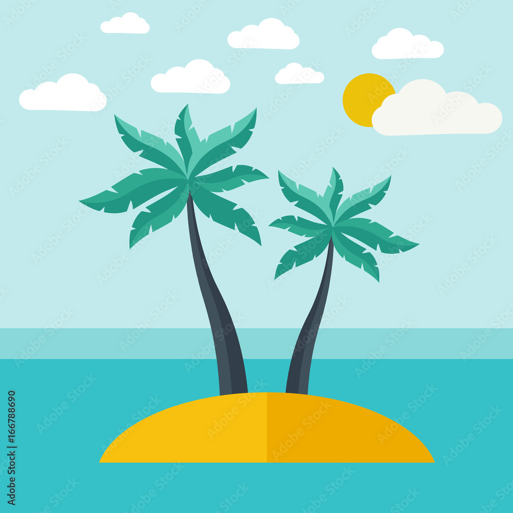 Naklejka premium Illustration vacation