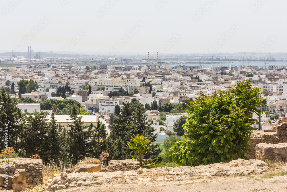top view of Tunis, the capital of Tunisia