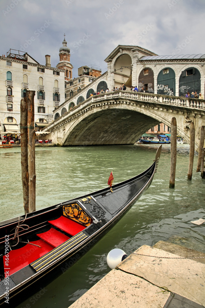 Rialto Bridge in Venice. Region Veneto. Italy