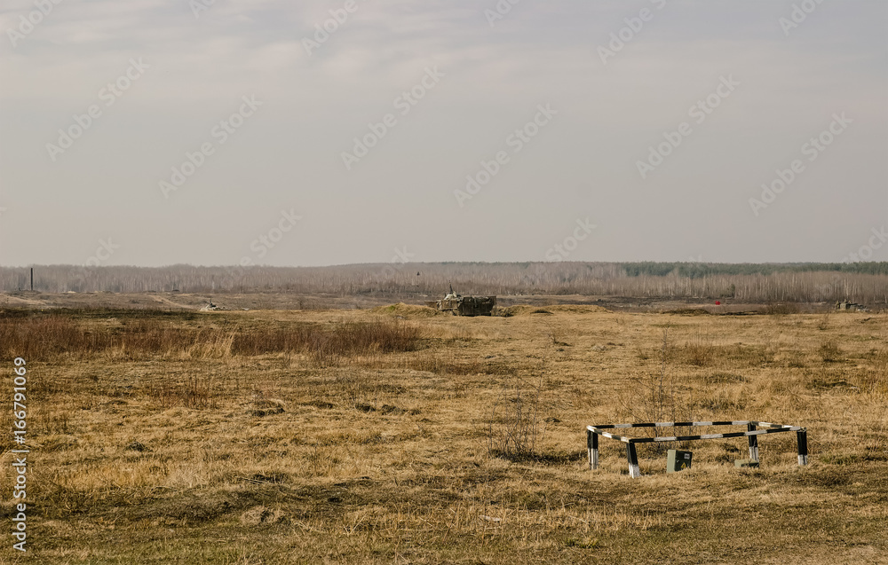 Obraz premium Military training ground