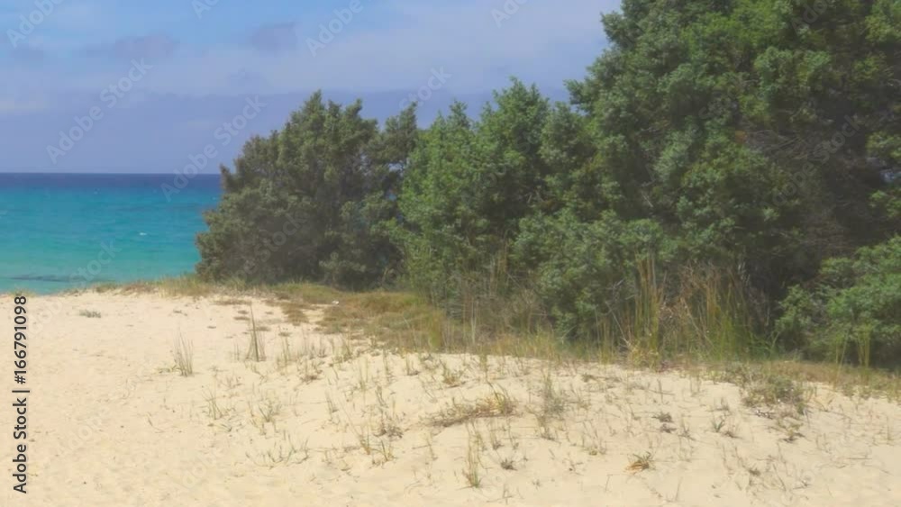 Mediterranean Coast in Sardinia Italy with Sandy Beach and Clear Sea Water Mediterranean Coast in Sardinia Italy with Sandy Beach and Clear Sea Water