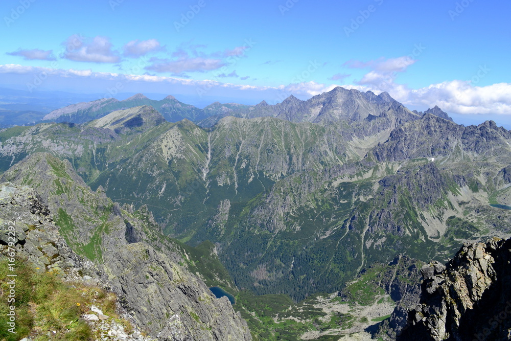 Fototapeta premium góry Tatry - widok z Rysów
