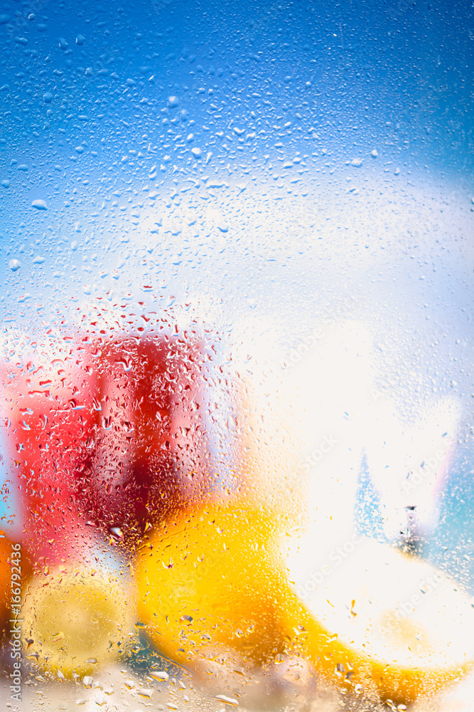 Obraz premium Exotic vivid background with drinks