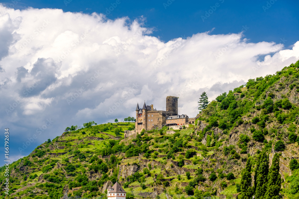 Katz Castle at Rhine Valley near St. Goarshausen, Germany