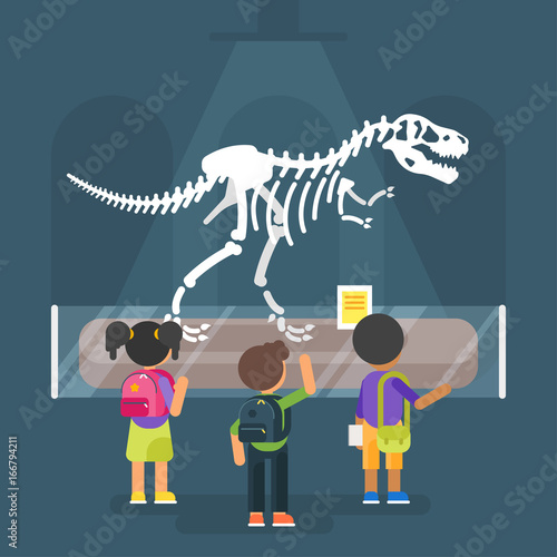 dinosaur skeleton in museum