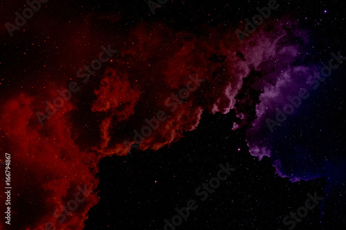 Fototapeta Naklejka Na Ścianę i Meble -  Space background with nebula and stars.