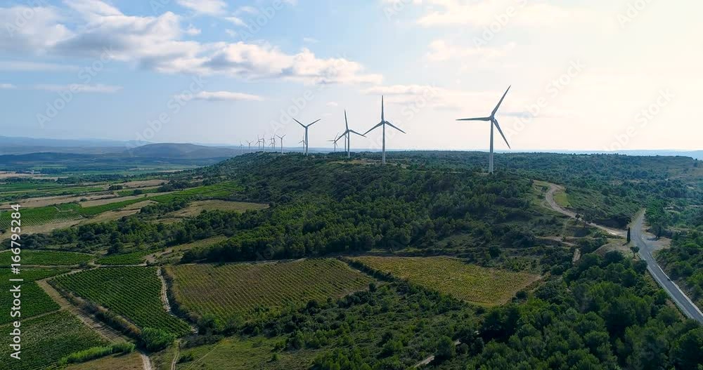 éoliennes en montagne, France