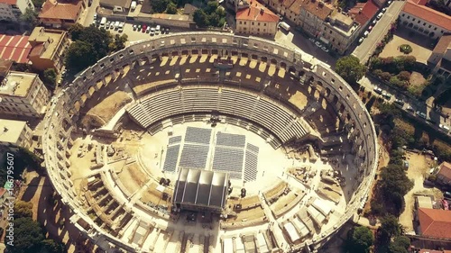 Wallpaper Mural Aerial view of the Pula Arena, famous ancient Roman amphitheatre in Croatia Torontodigital.ca