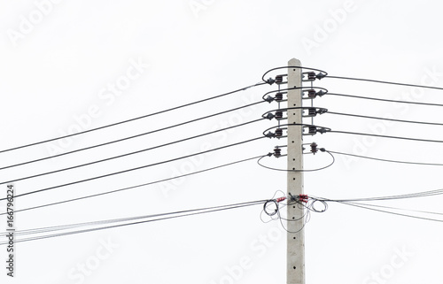Electric pole connect to the high voltage electric wires.