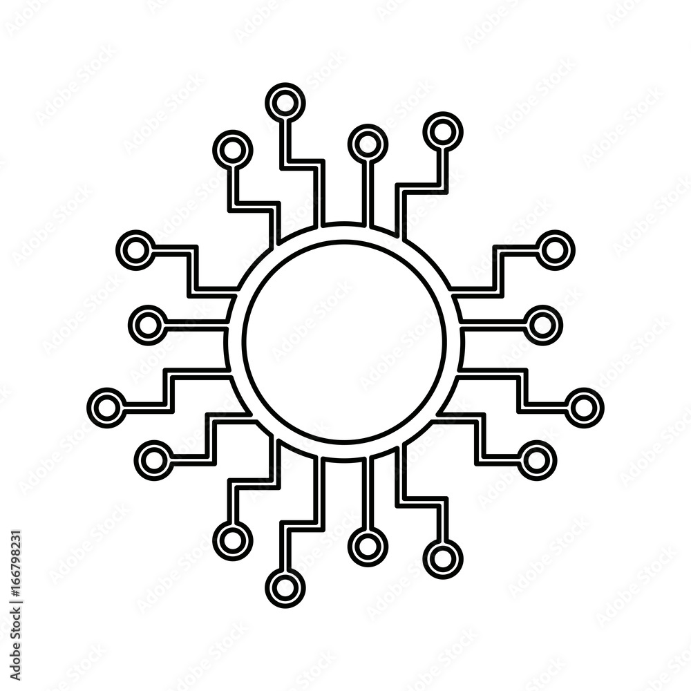 Fototapeta premium cpu microprocessor circuit board connect