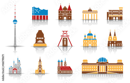 Wahrzeichen von Deutschland - Iconset (Farbe)