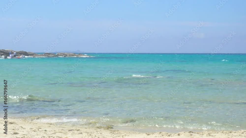 Rubber Dinghy on White Wild Mediterranean Sea Beach Rubber Dinghy on White Wild Mediterranean Sea Beach