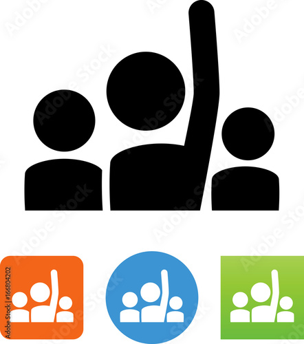 Hand Raised Icon - Illustration