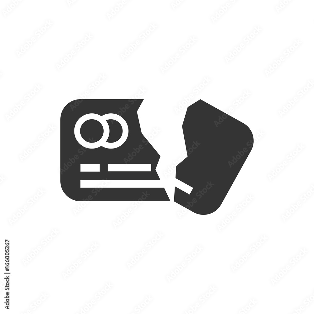 Broken Card Icon Broken Card Icon