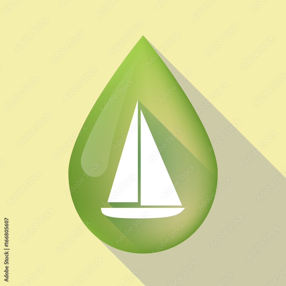Long shadow olive oil drop with a ship Long shadow olive oil drop with a ship