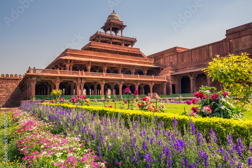 Antient abandoned city of Fatehpur Sikri n the Agra District of Uttar Pradesh, India. photo
