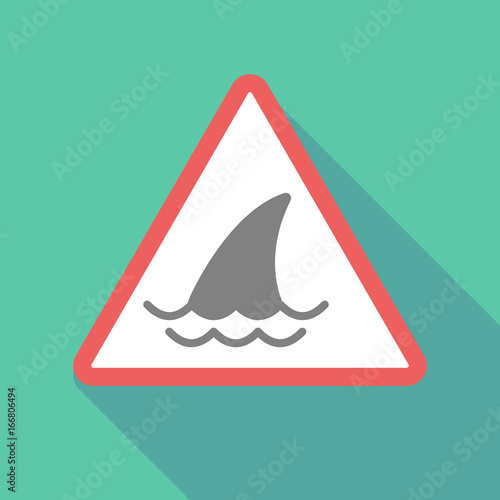 Long shadow warning signal with a shark fin