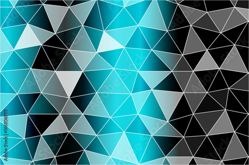 Bright background for greeting cards. Polygon background black, blue color. Vector illustration. To implement your design ideas, business subjects, successful presentations.