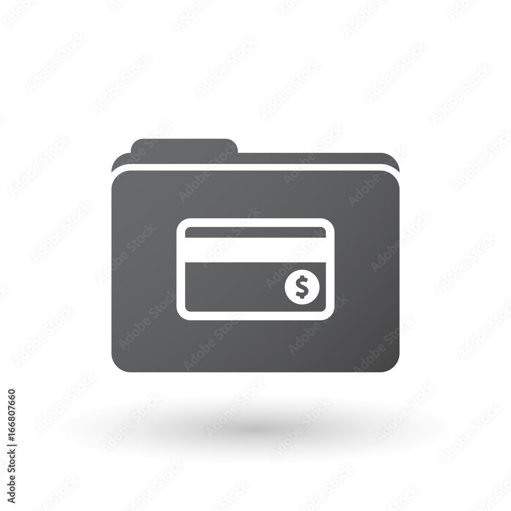 Isolated folder with a credit card Isolated folder with a credit card