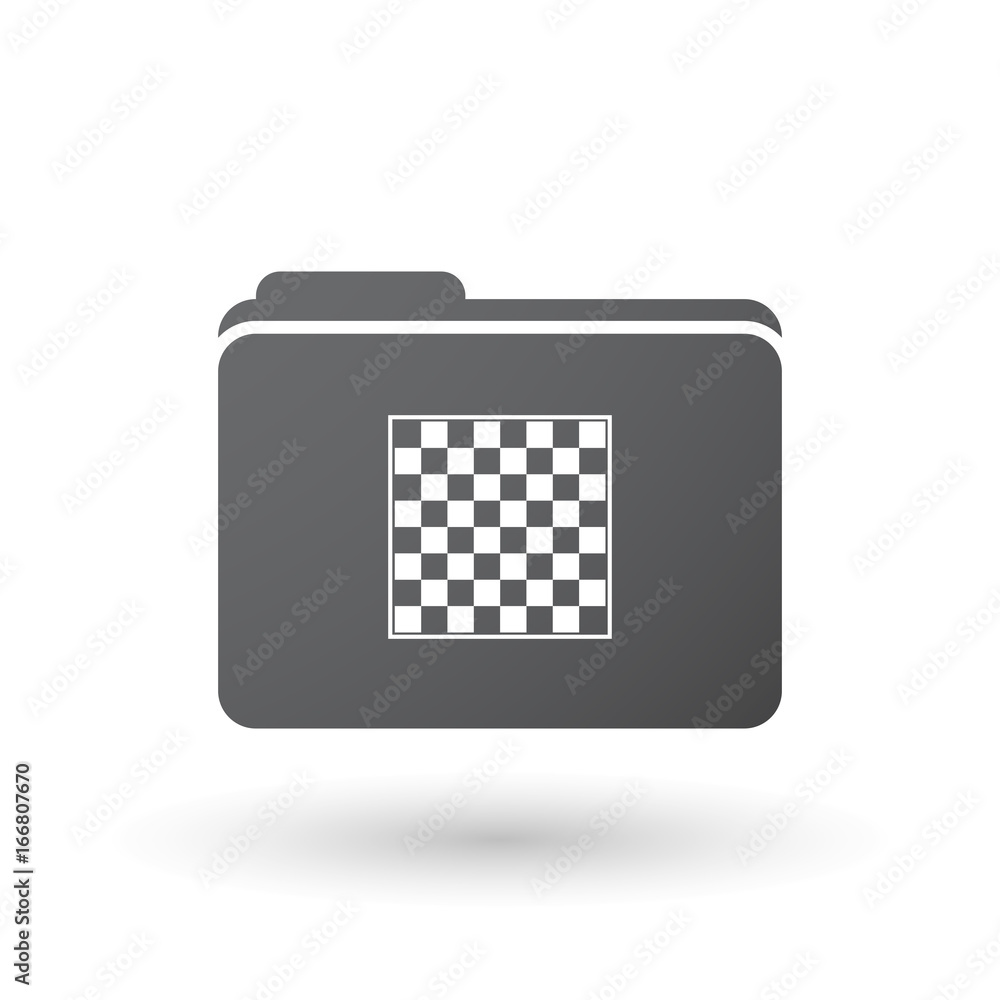 Isolated folder with a chess board Isolated folder with a chess board