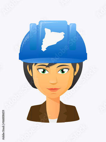 Worker avatar with  the map of Catalonia
