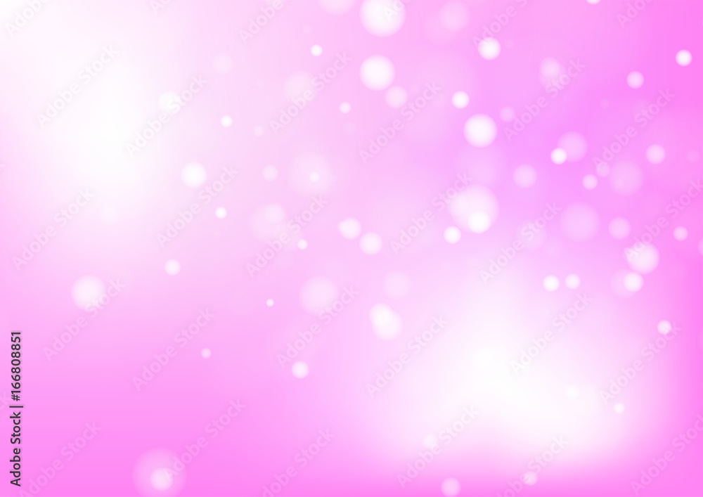 Pink abstract bokeh background. Vector illustration