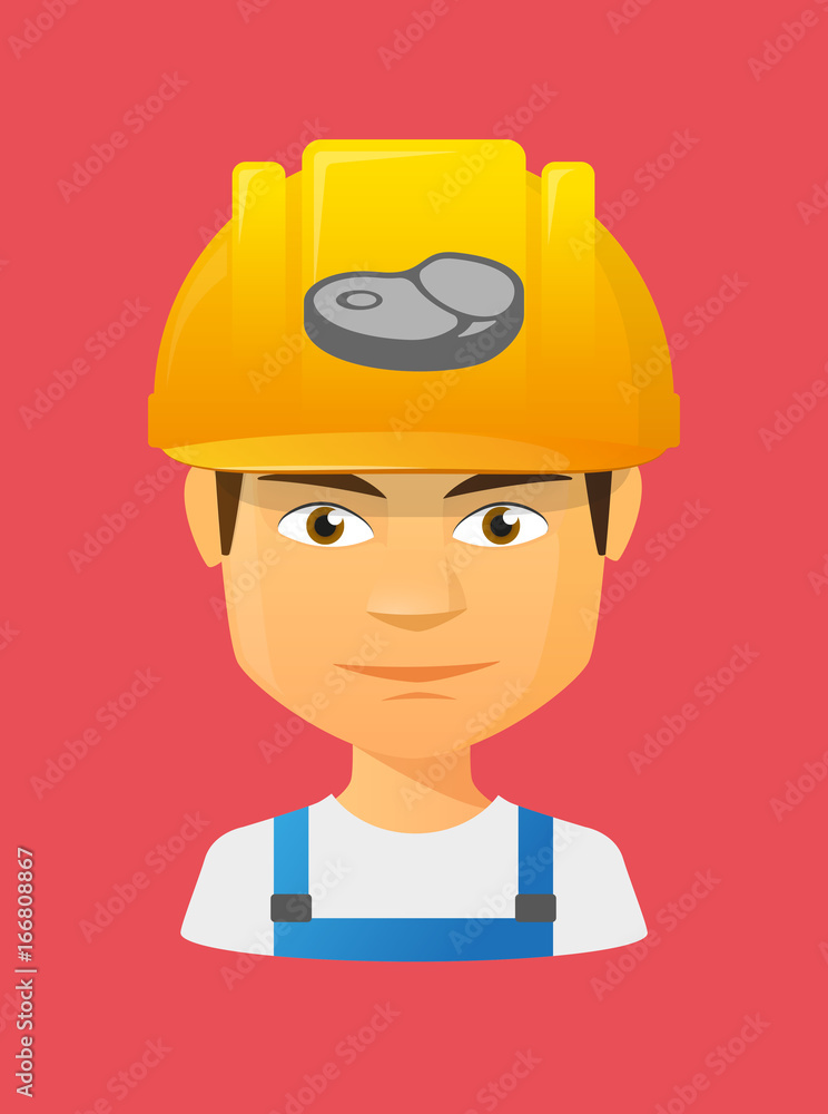 Worker avatar with a steak icon Worker avatar with a steak icon