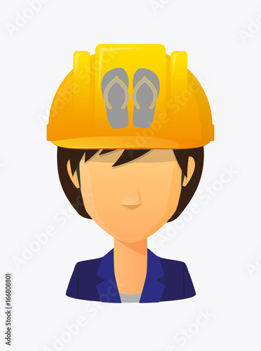 Worker avatar with   a pair of flops