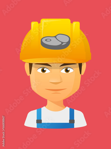 Worker avatar with  a steak icon