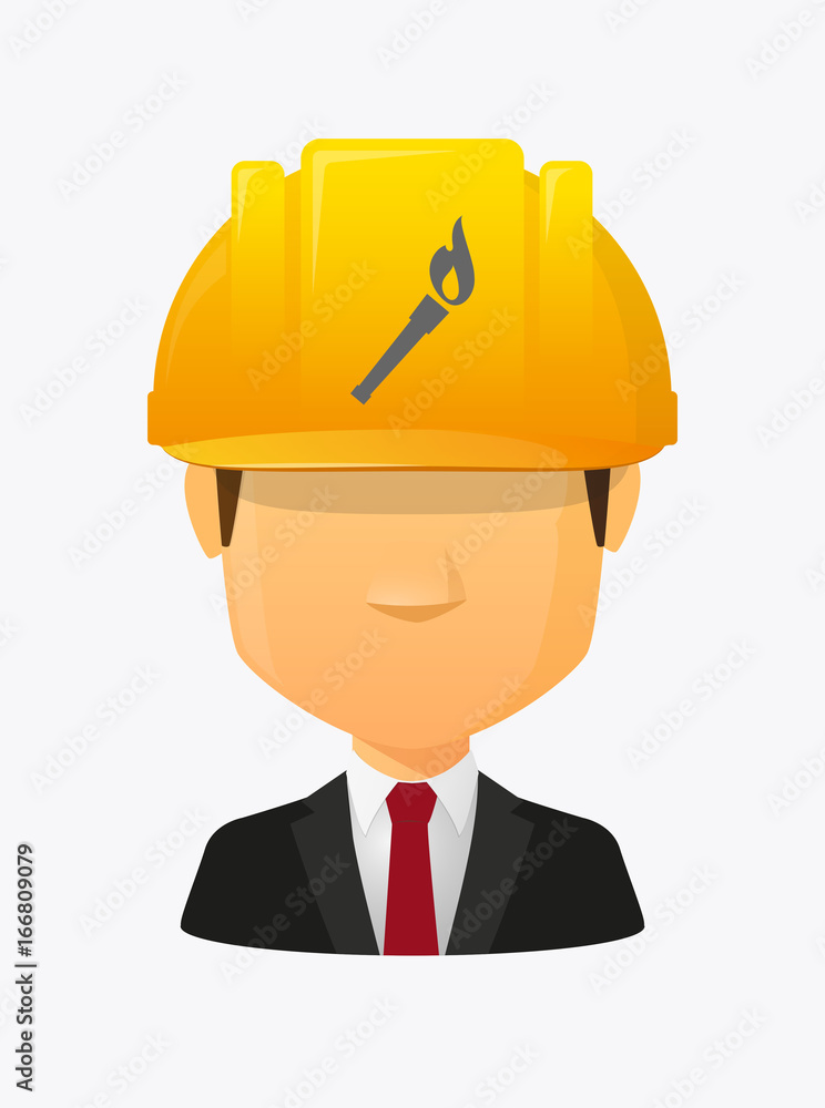 Worker avatar with a torch icon Worker avatar with a torch icon