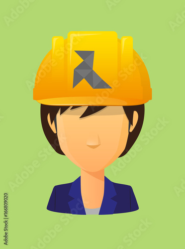Worker avatar with  a paper bird