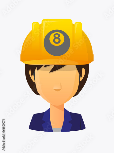 Worker avatar with  a pool ball