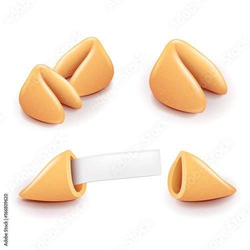 Chinese cookie isolated on white vector