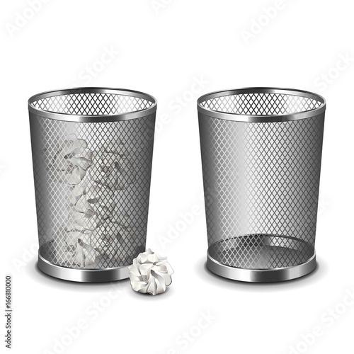 Office bin isolated on white vector