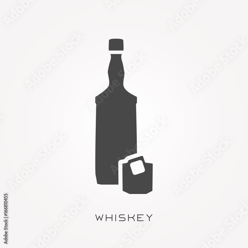 Silhouette icon whiskey