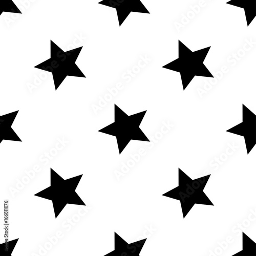 Stars pattern. Seamless vector illustration. Scandinavian style
