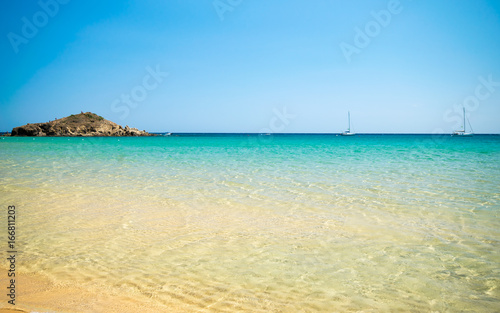 Fototapeta Naklejka Na Ścianę i Meble -  The wonderful beaches of bay Chia, Sardinia, Italy.