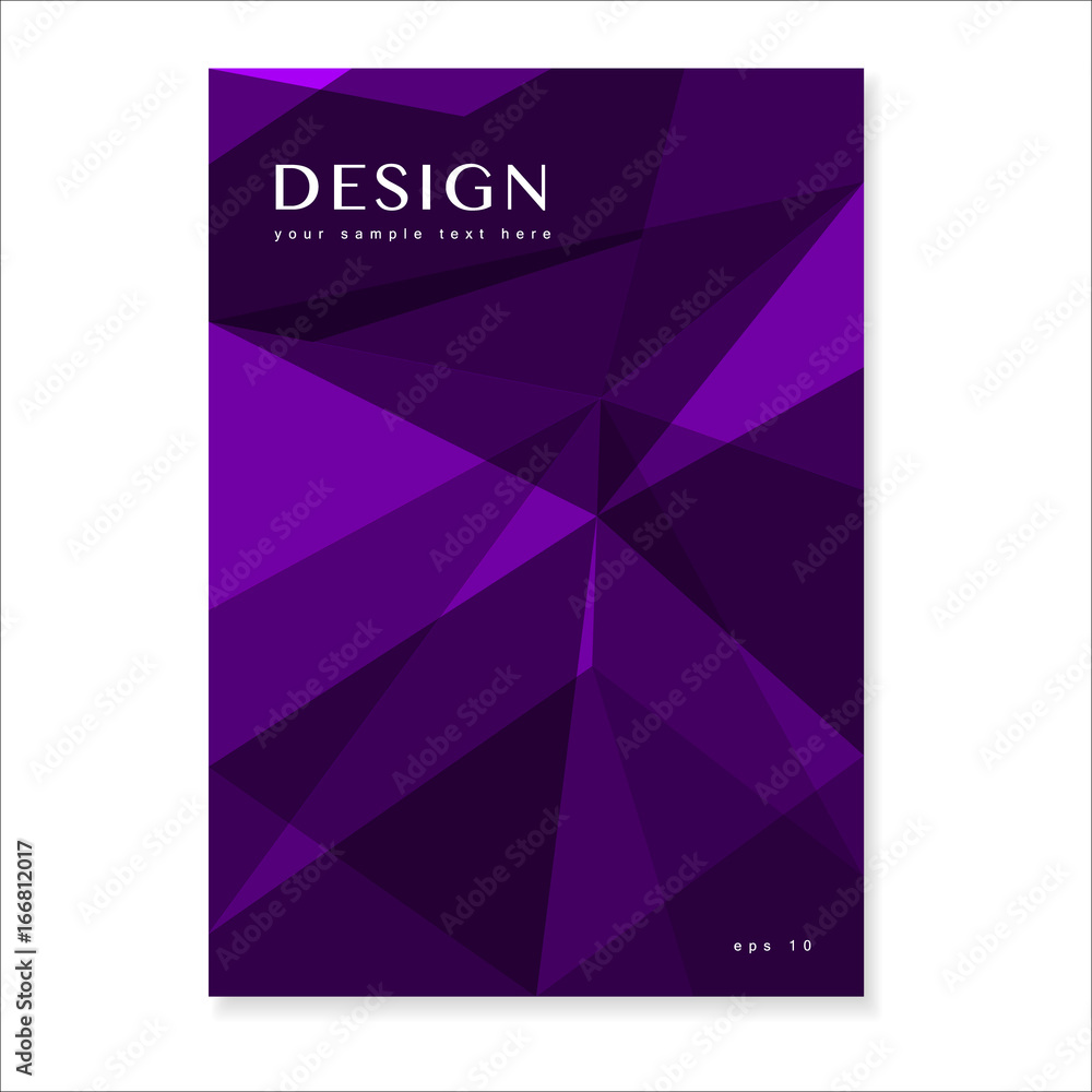 Dark violet polygonal background. Can be used in cover design, book design, website background, advertising. Vector illustration.