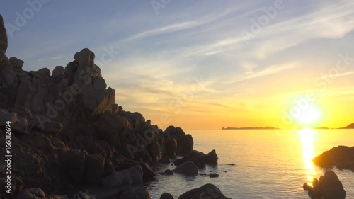 Mediterranean Rocky Bay and Wild Beach at Sunrise