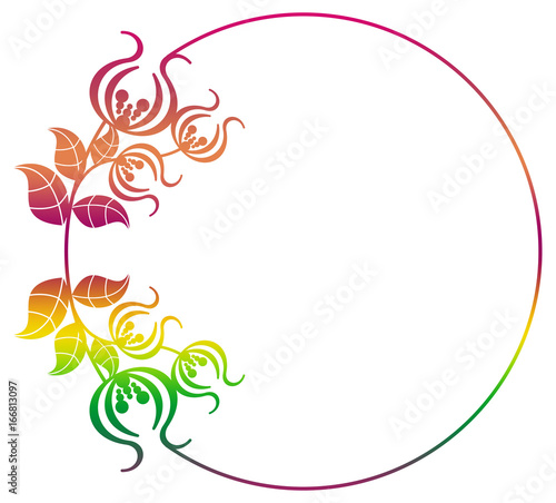 Beautiful gradient frame. Color silhouette frame for advertisements, wedding and other invitations or greeting cards. Raster clip art.