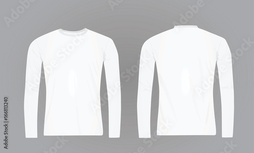 White long sleeve t shirt. vector illustration