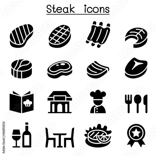 Steak house icons