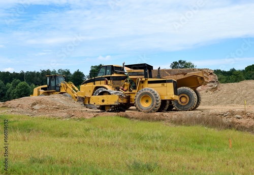 Heavy construction Equipment at site Georgia  USA.